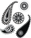 Paisley elements Royalty Free Stock Photo