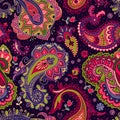 Paisley floral seamless pattern