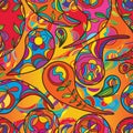 Paisley flower colorful seamless pattern Royalty Free Stock Photo