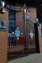Paisley Gateway gates, part of Anfield, home of Liverpool Football Club, Liverpool, England