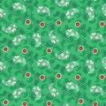 Paisley green mesh pattern seamless vector.