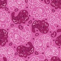 Paisley Hearts-Love in Parise Seamless Repeat Pattern Background