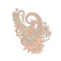 Paisley isolated. Card with paisley isolated for design. Paisley vector pattern Royalty Free Stock Photo