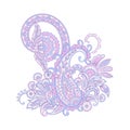 Paisley isolated. Card with paisley isolated for design. Floral vector pattern. Embroidery floral vector pattern Royalty Free Stock Photo