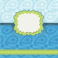 Paisley lice.Design template,envelop or card