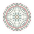 Fabric Fashion Mandala Vector Artwork Object Illustration. Abstract Circle Digital Design