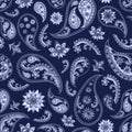 Paisley oriental floral seamless pattern