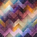 Paisley pattern on chevron background