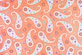 Paisley printed printed paper.