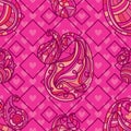 Paisley rely paisley lonely seamless pattern Royalty Free Stock Photo