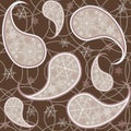 Paisley repeated background for wallpapers, banners and covers