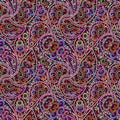 Paisley - seamless colorful ethnic pattern. Royalty Free Stock Photo