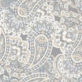 Paisley seamless floral pattern. Indian vintage background. Royalty Free Stock Photo