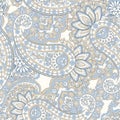 Paisley seamless floral pattern. Indian vintage background. Royalty Free Stock Photo