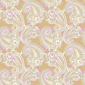 Paisley seamless lace pattern Royalty Free Stock Photo