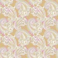 Paisley seamless lace pattern Royalty Free Stock Photo