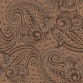 Paisley seamless lace pattern Royalty Free Stock Photo