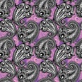 Paisley seamless lace pattern Royalty Free Stock Photo