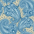 Paisley seamless lace pattern Royalty Free Stock Photo