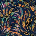 Paisley seamless pattern. Floral ornamental background. Colorful Royalty Free Stock Photo