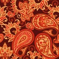 Paisley seamless pattern. floral vector background. Royalty Free Stock Photo
