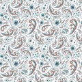 Traditional paisley seamless pattern