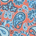 Paisley seamless pattern. Vintage floral background. Royalty Free Stock Photo