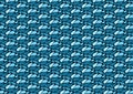 Paisley shaped pattern in different blue shade colors