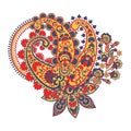 Paisley isolated. Card with paisley isolated for design. Floral vector pattern. Embroidery floral vector pattern Royalty Free Stock Photo