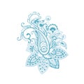 Paisley isolated. Card with paisley isolated for design. Floral vector pattern. Embroidery floral vector pattern. Royalty Free Stock Photo