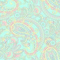 Paisley Vector Pattern. Seamless Asian Background. Royalty Free Stock Photo