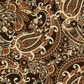 Paisley Vector Pattern. Seamless Asian Background. Royalty Free Stock Photo