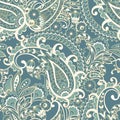 Paisley Vector Pattern. Seamless Asian Background. Royalty Free Stock Photo