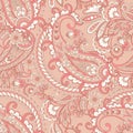 Paisley Vector Pattern. Seamless Asian Background. Royalty Free Stock Photo