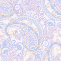 Paisley Vector Pattern. Seamless Asian Background. Royalty Free Stock Photo