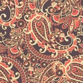 Paisley Vector Pattern. Seamless Asian Background. Royalty Free Stock Photo