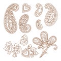 Paisley vector patterns