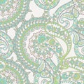 Paisley vector seamless pattern. Fantastic flower, leaves