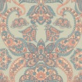 Paisley vector seamless pattern. Vintage background. Royalty Free Stock Photo