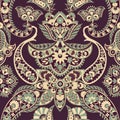 Paisley vector seamless pattern. Vintage background. Royalty Free Stock Photo