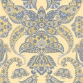 Paisley vector seamless pattern. Vintage background. Royalty Free Stock Photo