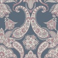Paisley vector seamless pattern. Vintage background. Royalty Free Stock Photo