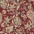 Paisley and vintage flowers seamless pattern. Ethnic floral vector background. Royalty Free Stock Photo