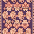 Paisley vintage pattern in indian batik style.