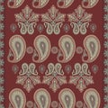 Paisley vintage pattern in indian batik style. floral vector background