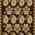 Paisley vintage pattern in indian batik style. floral vector background.