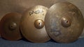 Paiste Drum cymbals with three sizes Royalty Free Stock Photo