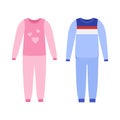 Pajama for girl, boy. Vector illustration in flat design