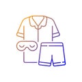 Pajamas gradient linear vector icon