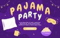 Pajamas party vector concept